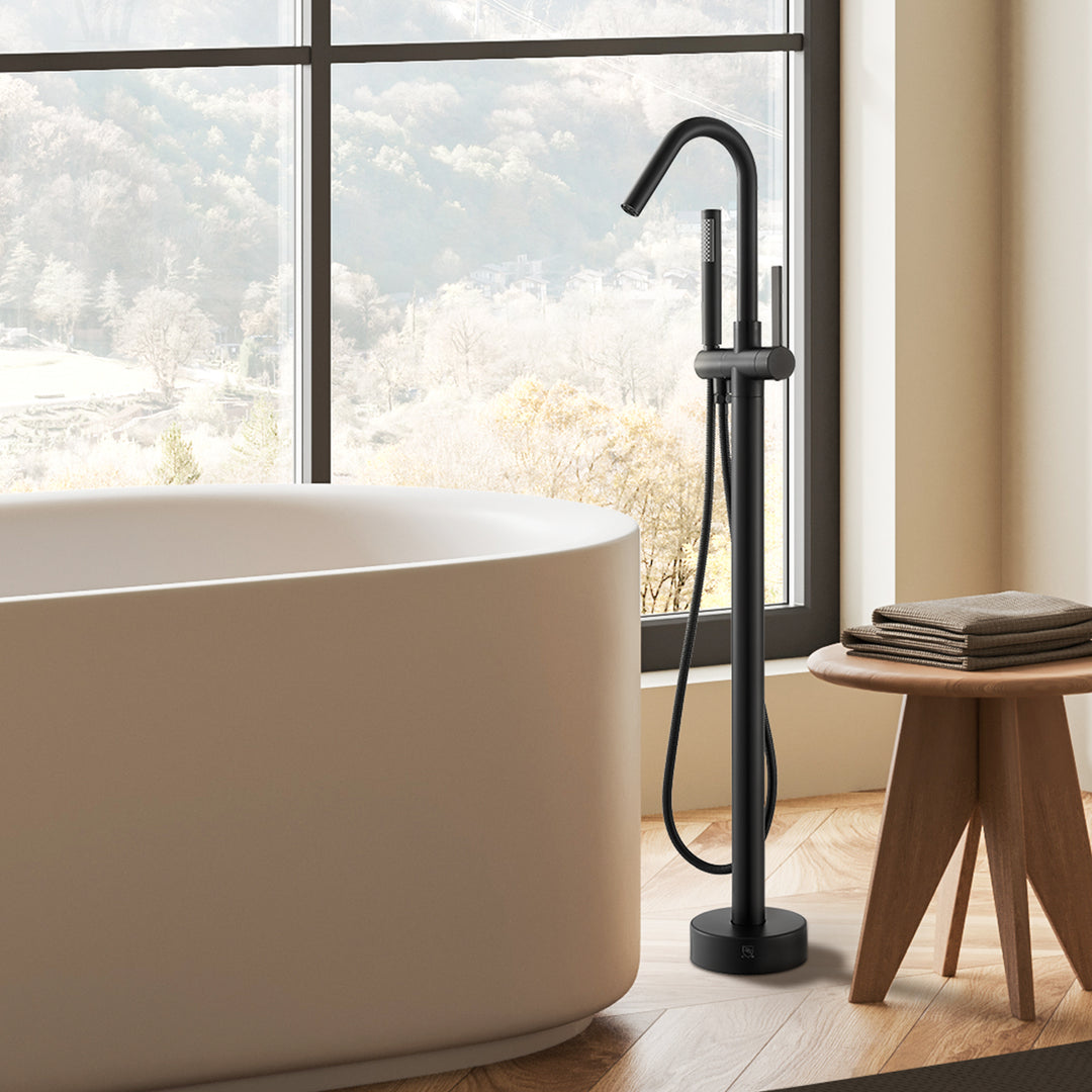 Marina Single Lever Handle Freestanding Floor Mounted Tub Filler