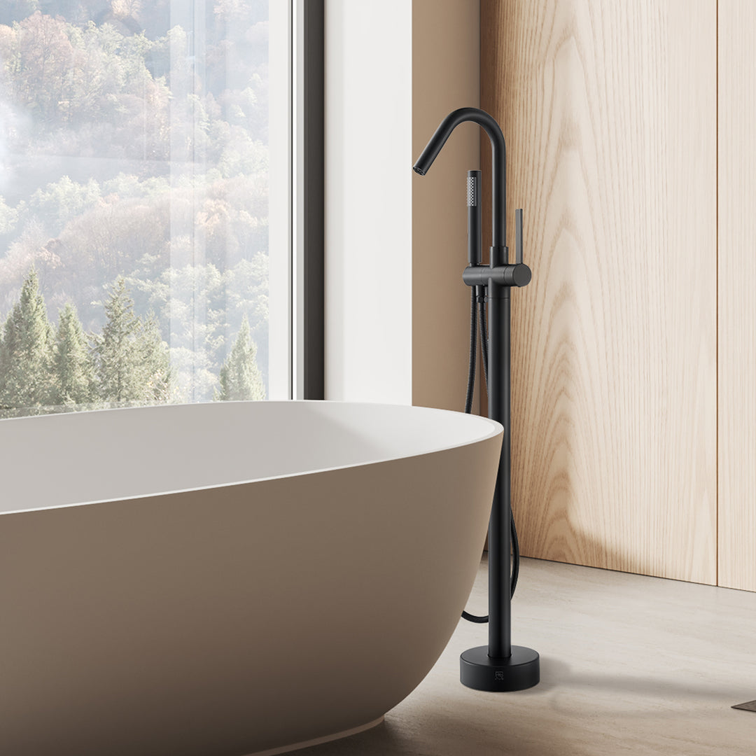Marina Single Lever Handle Freestanding Floor Mounted Tub Filler