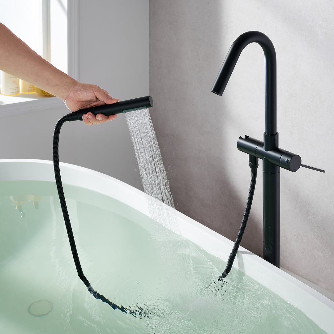 Marina Single Lever Handle Freestanding Floor Mounted Tub Filler