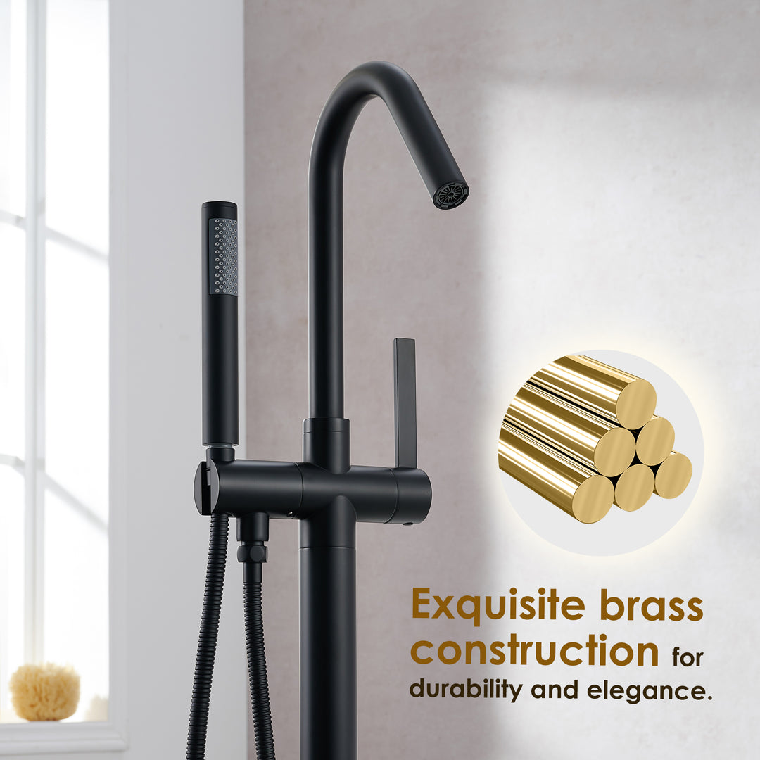 Marina Single Lever Handle Freestanding Floor Mounted Tub Filler