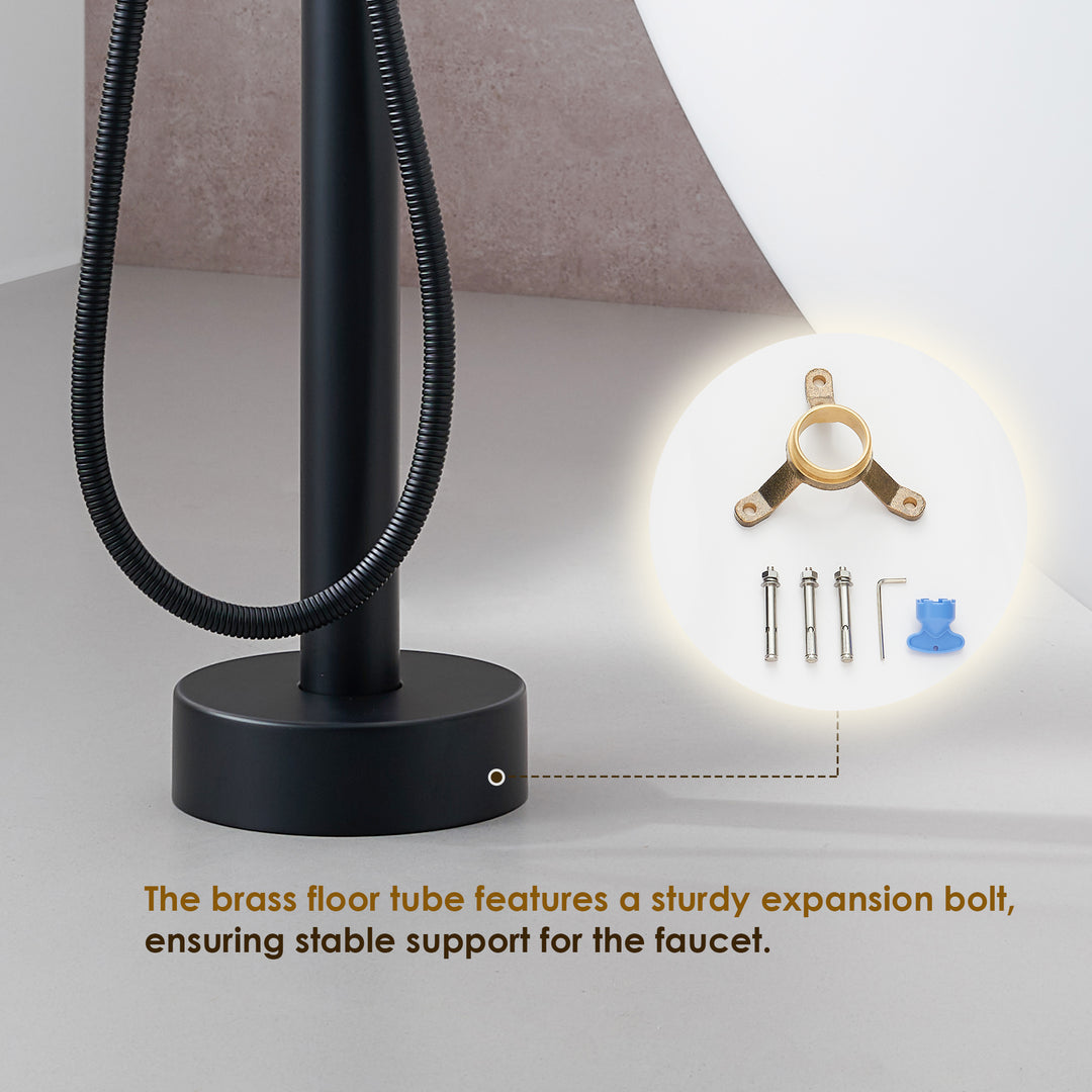 Marina Single Lever Handle Freestanding Floor Mounted Tub Filler