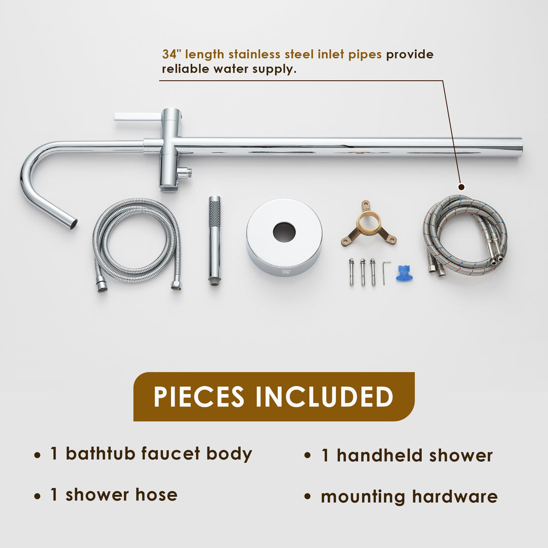 Marina Single Lever Handle Freestanding Floor Mounted Tub Filler