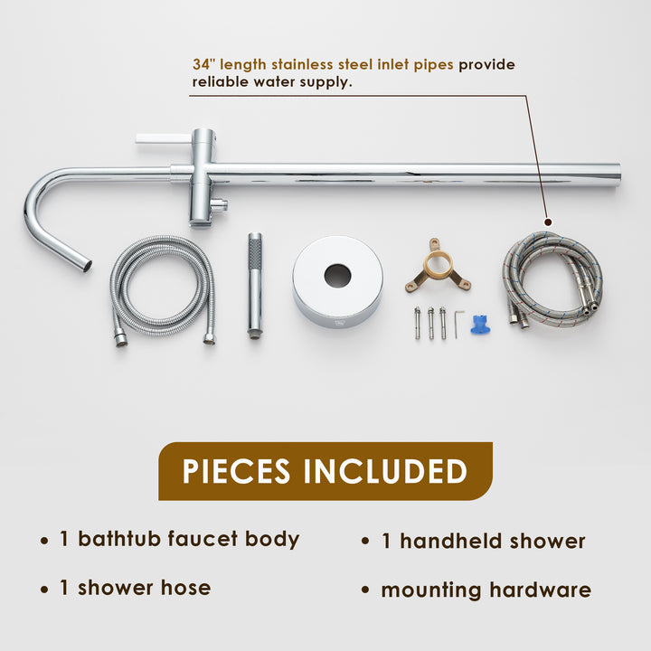 Marina Single Lever Handle Freestanding Floor Mounted Tub Filler