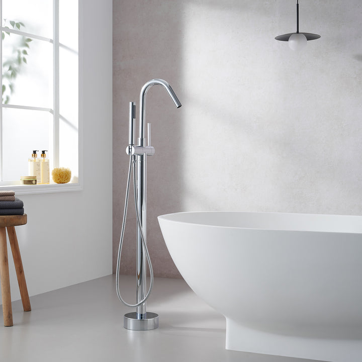 Marina Single Lever Handle Freestanding Floor Mounted Tub Filler