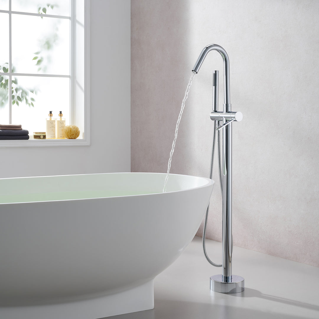 Marina Single Lever Handle Freestanding Floor Mounted Tub Filler