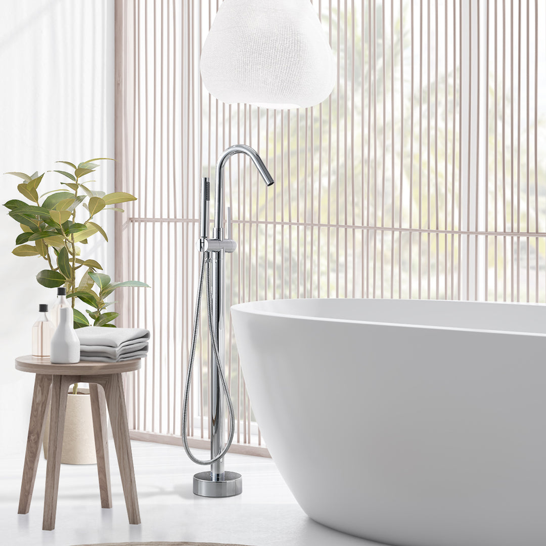 Marina Single Lever Handle Freestanding Floor Mounted Tub Filler