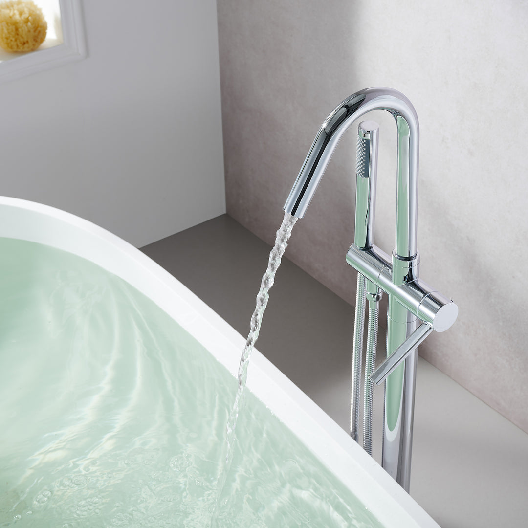 Marina Single Lever Handle Freestanding Floor Mounted Tub Filler