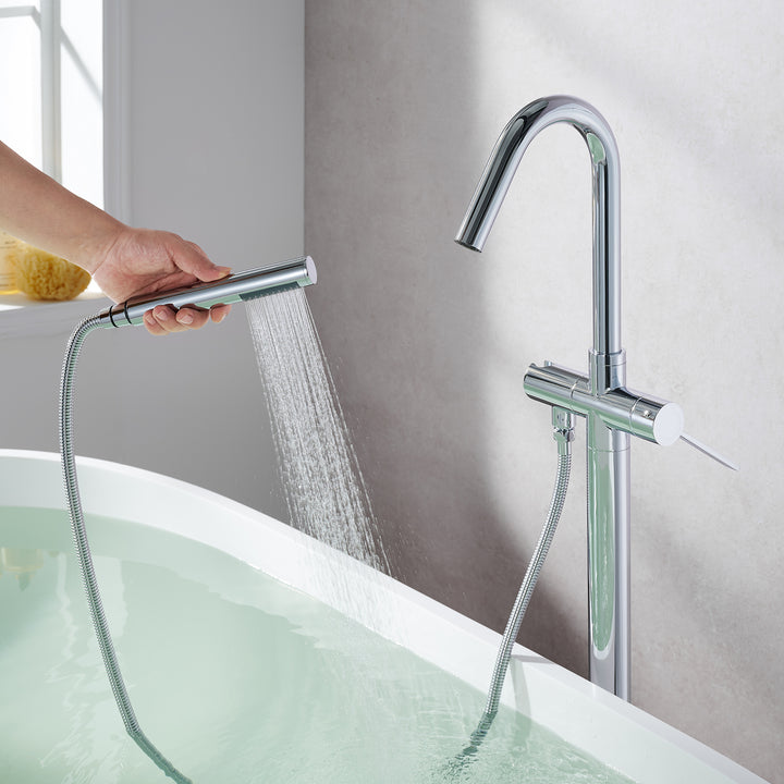 Marina Single Lever Handle Freestanding Floor Mounted Tub Filler