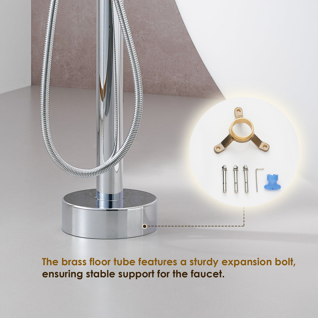 Marina Single Lever Handle Freestanding Floor Mounted Tub Filler
