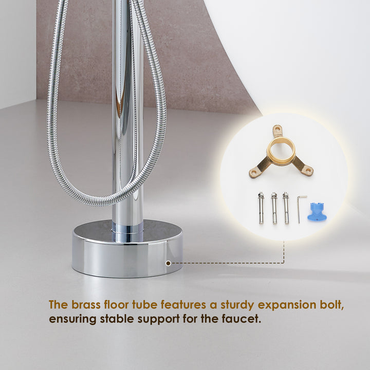 Marina Single Lever Handle Freestanding Floor Mounted Tub Filler