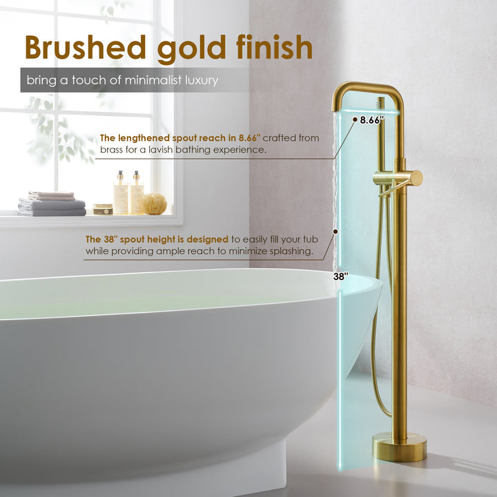 Florin Single Lever Handle Freestanding Floor Mounted Tub Filler