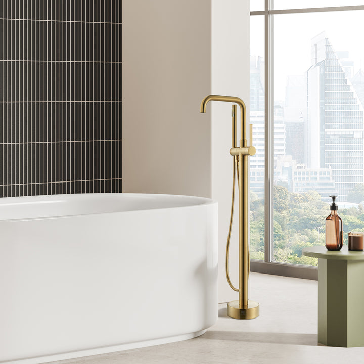 Florin Single Lever Handle Freestanding Floor Mounted Tub Filler