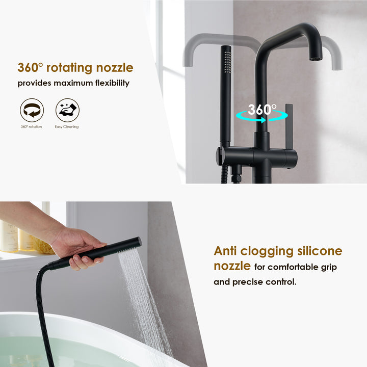 Florin Single Lever Handle Freestanding Floor Mounted Tub Filler