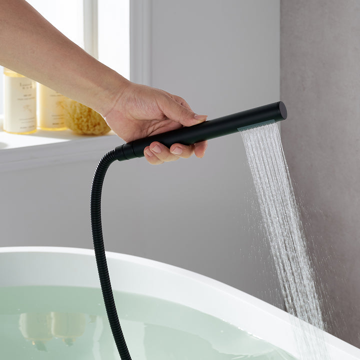 Allario Double Lever Handles Freestanding Floor Mounted Tub Filler