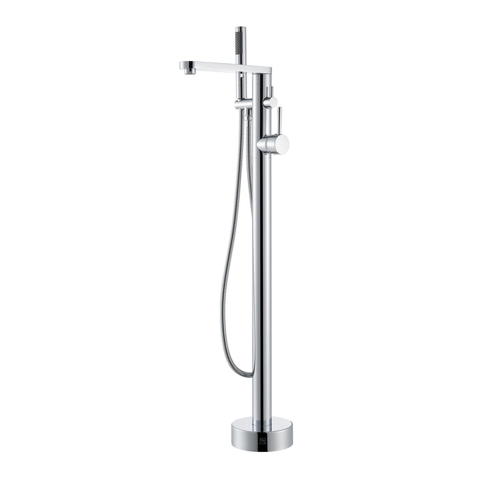 Allario Double Lever Handles Freestanding Floor Mounted Tub Filler