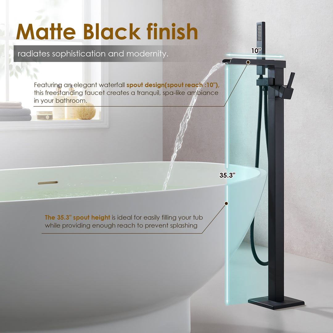 Camino Single Lever Handle Freestanding Floor Mounted Tub Filler