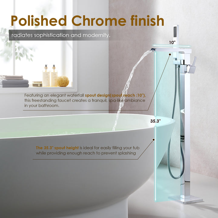 Camino Single Lever Handle Freestanding Floor Mounted Tub Filler