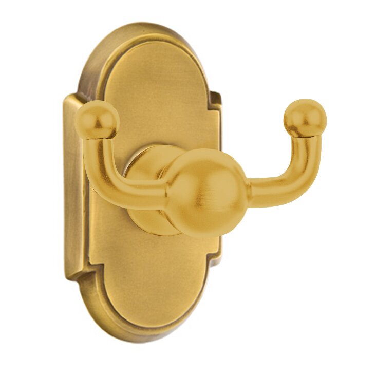 Traditional Brass Collection Arched Double Hook by Emtek