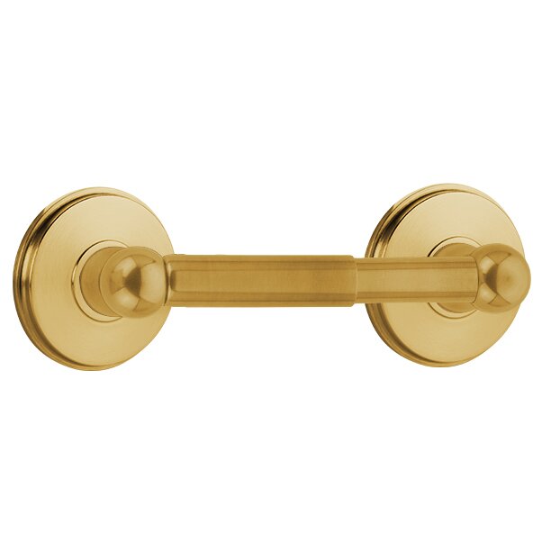Traditional Brass Collection Spring Rod Tissue Holder with Watford Rosette by Emtek