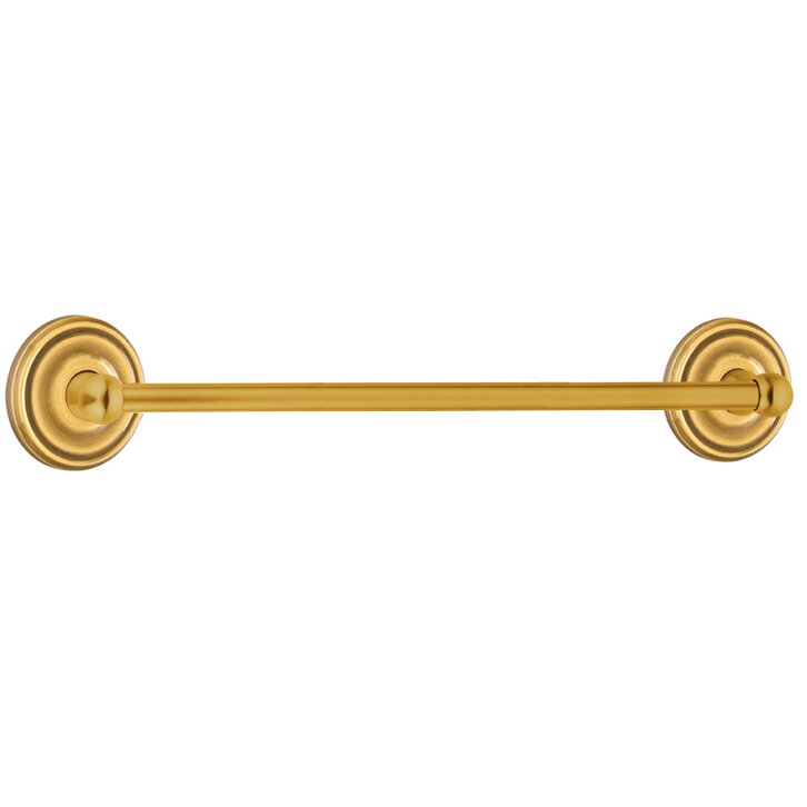 Traditional Brass Collection 30" Single Towel Bar with Small Regular Rose  by Emtek
