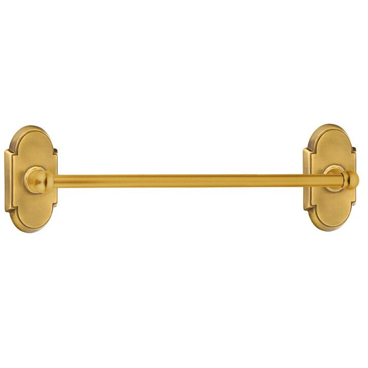 Traditional Brass Collection 24" Single Towel Bar with #8 Rose  by Emtek
