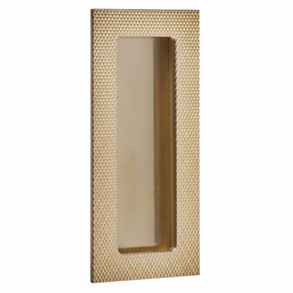 Modern Cabinet Hardware Collection 7" Modern Rectangular Knurled with Plain Pocket Flush Pull by Emtek