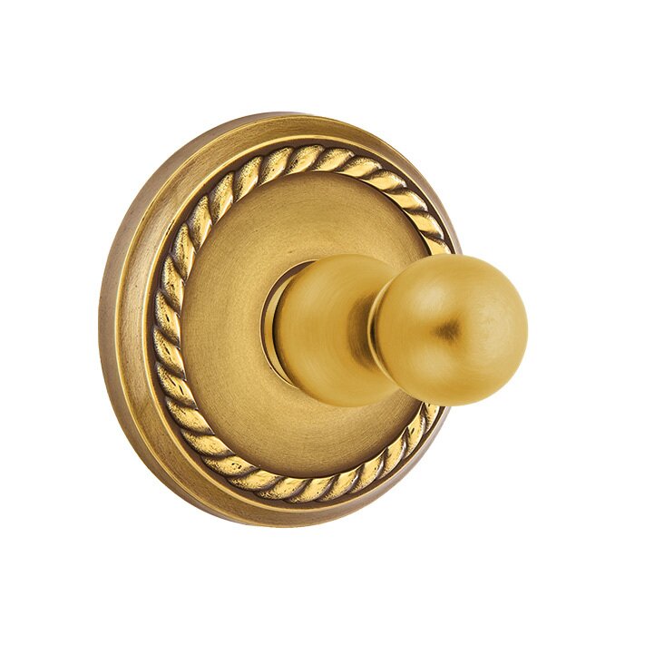 Traditional Brass Collection Rope Single Hook by Emtek