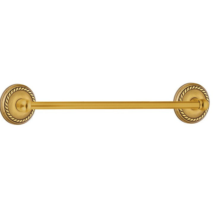 Traditional Brass Collection 30" Single Towel Bar with Rope Rose  by Emtek