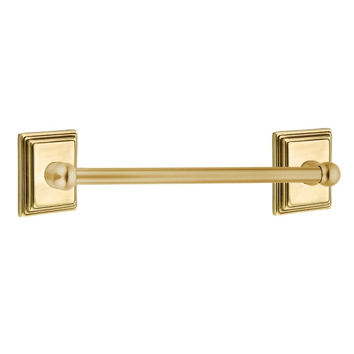 Traditional Brass Collection 18" Single Towel Bar with Wilshire Rose by Emtek