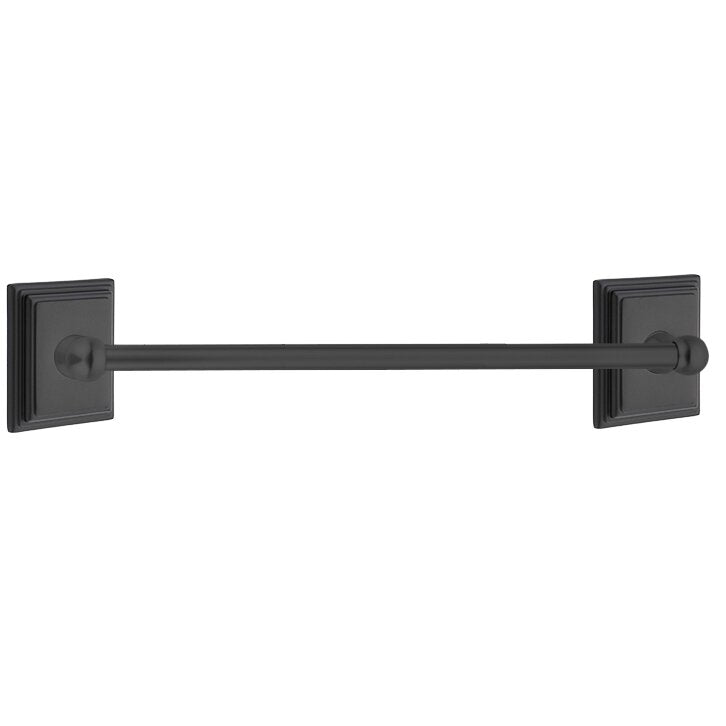 Traditional Brass Collection 30" Single Towel Bar with Wilshire Rose  by Emtek