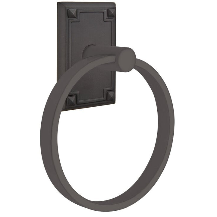 Modern Brass Collection Arts & Crafts Towel Ring  by Emtek