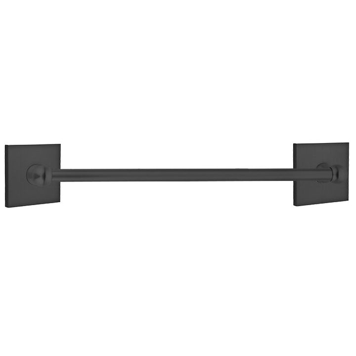 Traditional Brass Collection 24" Single Towel Bar with Square Rose  by Emtek