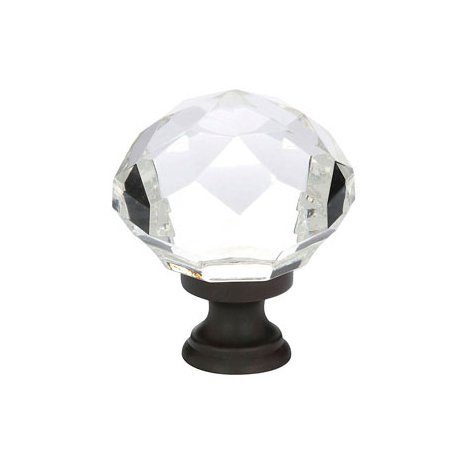 1 1/4" Diameter Diamond Knob  by Emtek-CRYSTAL