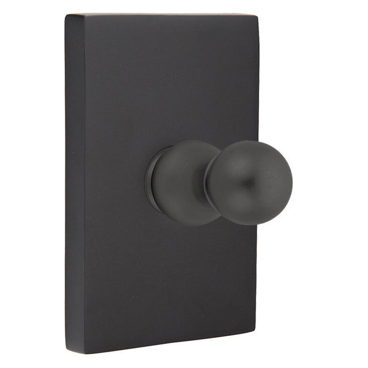 Traditional Brass Collection Modern Rectangular Single Hook by Emtek