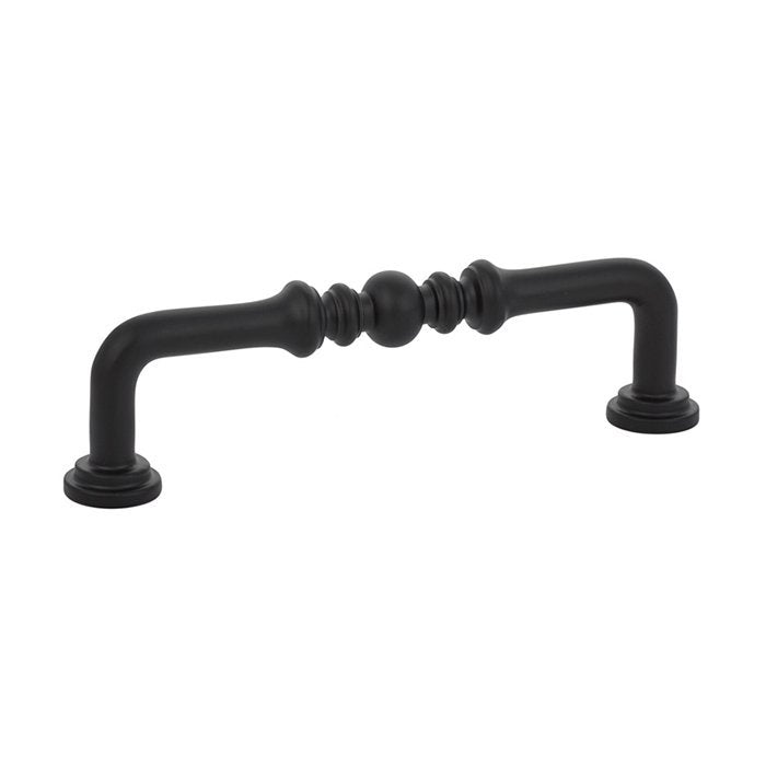 Traditional Collection 3" Centers Spindle Pull in Flat Black by Emtek