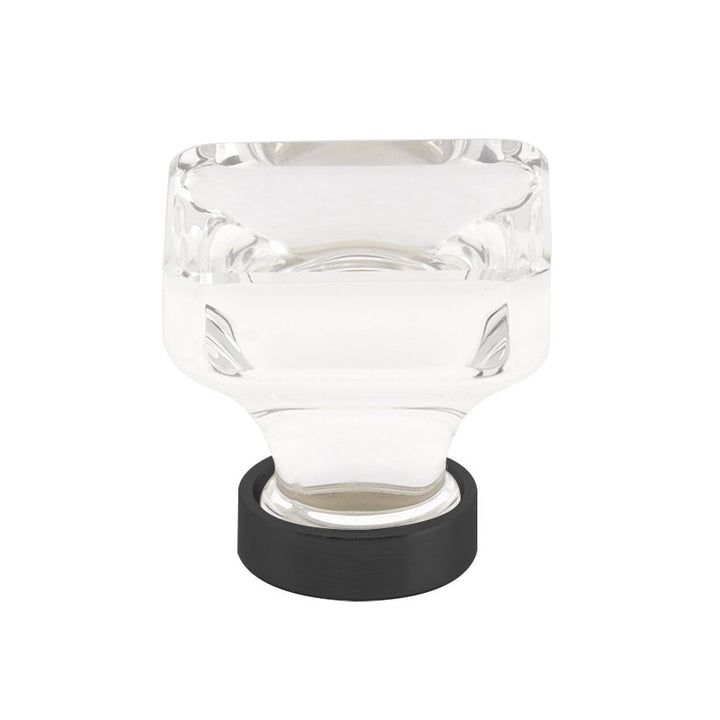 1 3/8" (35mm) Lido Square Knob  by Emtek-CRYSTAL