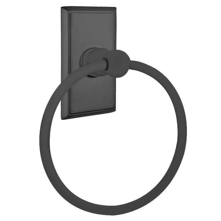 Traditional Brass Collection Rectangular Towel Ring by Emtek