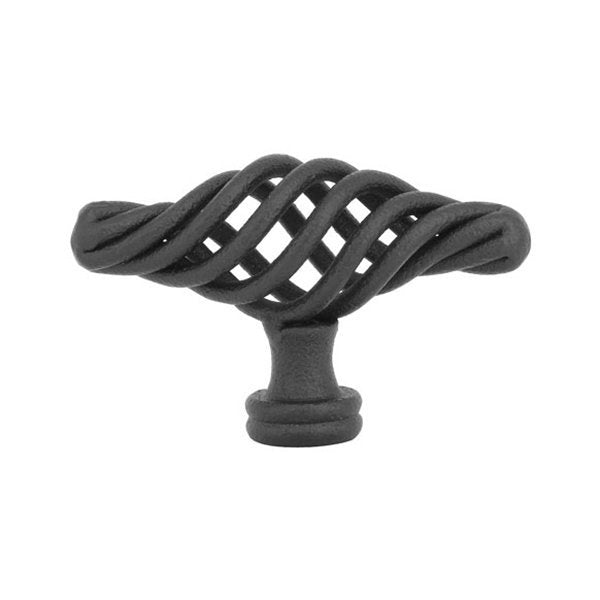 Wrought Steel Collection 3 3/8" Long Bastogne Knob by Emtek