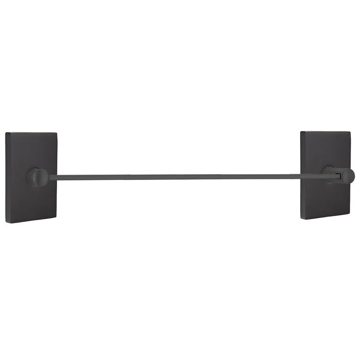 Modern Brass Collection Modern Rectangular 30" Single Towel Bar by Emtek