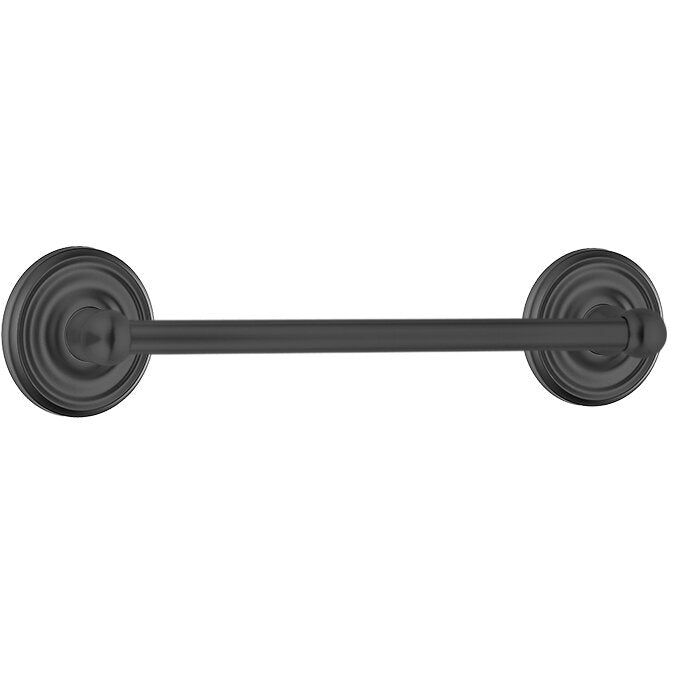 Traditional Brass Collection 12" Single Towel Bar with Regular Rose  by Emtek