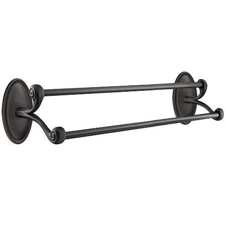 Tuscany Bronze Collection #14 Oval 24" Double Towel Bar by Emtek