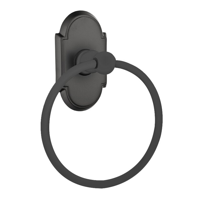 Traditional Brass Collection Arched Towel Ring by Emtek