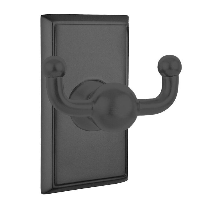 Traditional Brass Collection Rectangular Double Hook  by Emtek