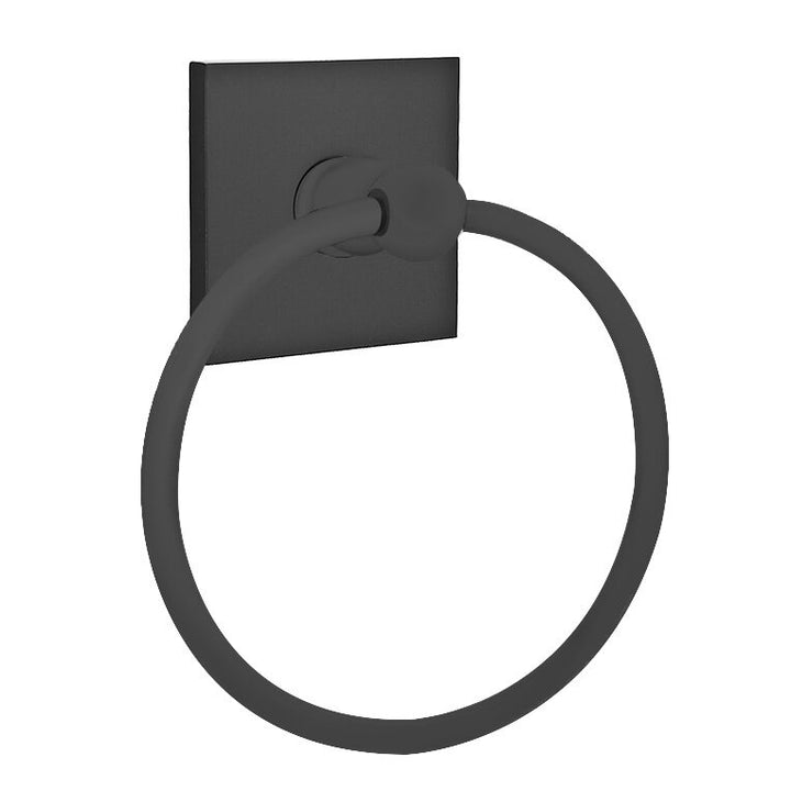 Traditional Brass Collection Square Towel Ring  by Emtek