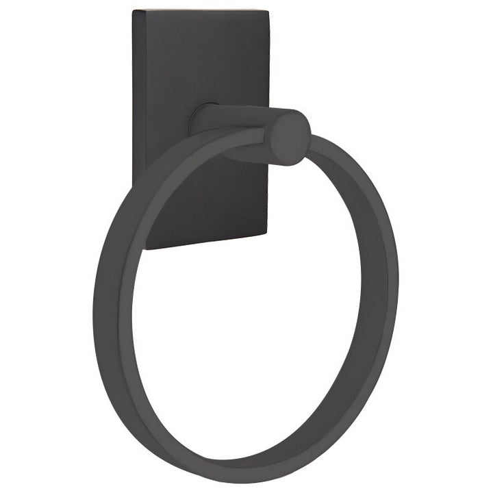 Modern Brass Collection Modern Rectangular Towel Ring  by Emtek