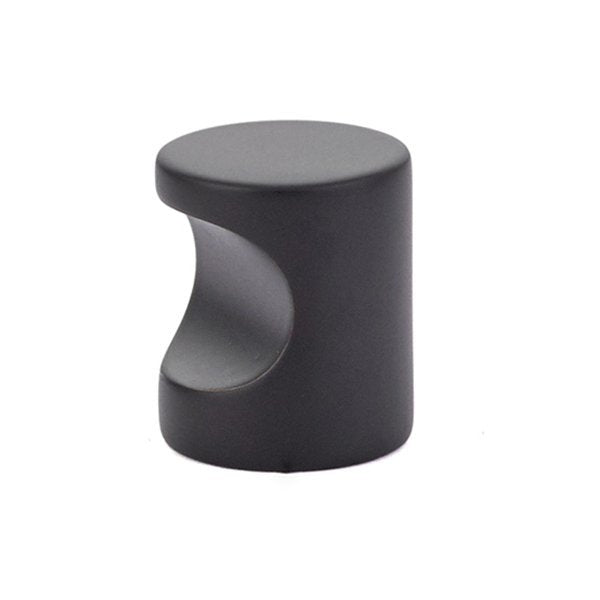 7/8" Diameter Finger Pull in Flat Black by Emtek