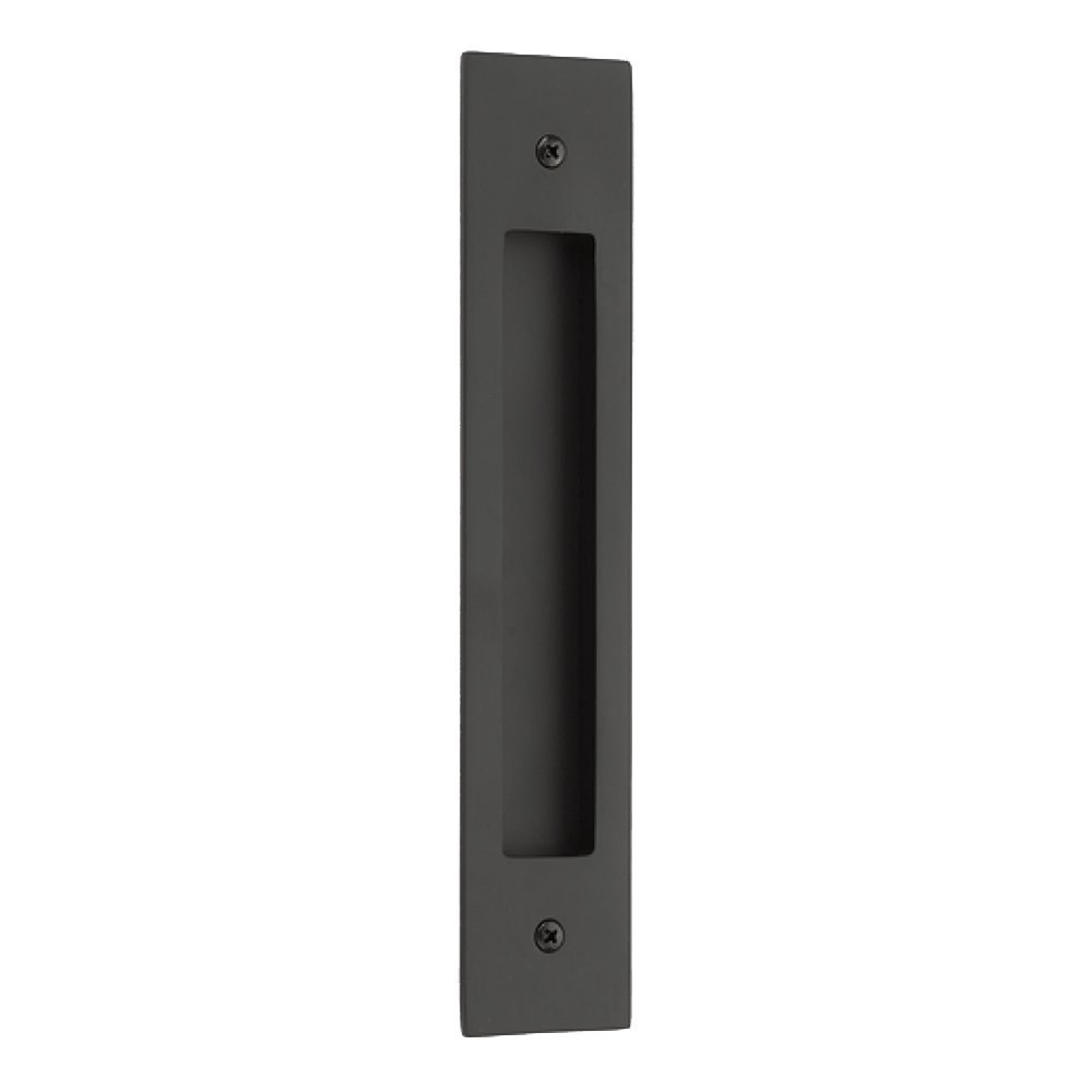 Modern Cabinet Hardware Collection 8" Centers Modern Rectangular Flush Pull in Polished Brass by Emtek