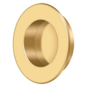 Deltana Architectural Hardware Flush Pull, Round, HD, 1-7/8", Solid Brass