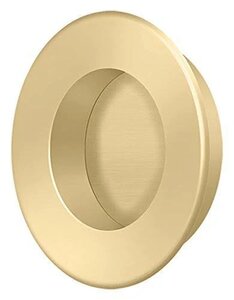 Deltana Architectural Hardware Flush Pull, Round, HD, 1-7/8", Solid Brass