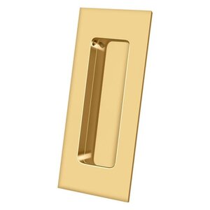 Deltana Architectural Hardware Flush Pull, Rectangular, HD, 4" x 1-7/8" x 7/16", Solid Brass